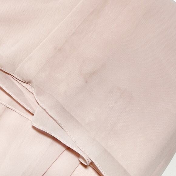 JENNY PACKHAM V-neck Cross Back Crystal Belt Blush Gown - Picture 13 of 14